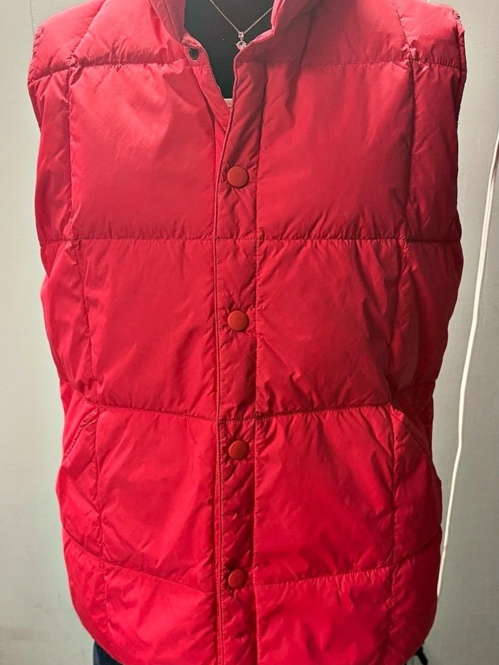 Lands' End Quilted Puffer Vest in Pink Size Large